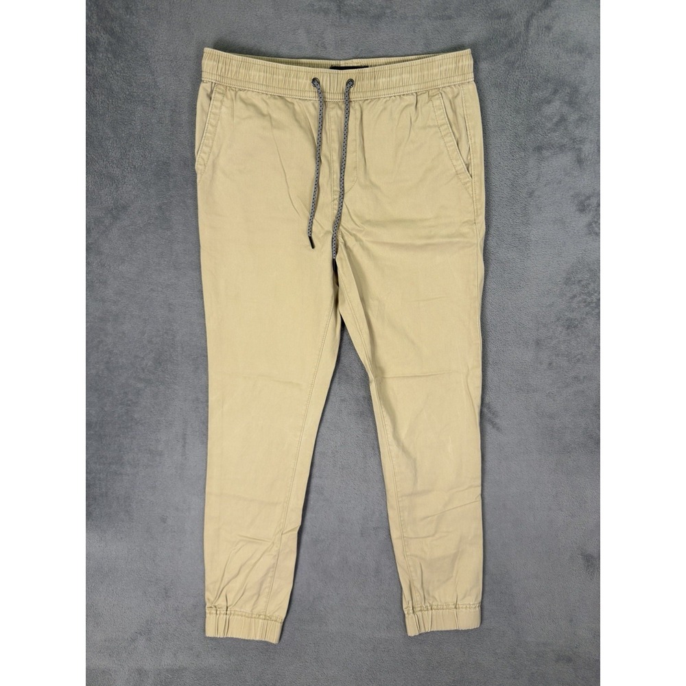 Aero‎ Joggers Mens XS Tan Khaki Pants Drawstring Pullon Elastic Waist Stretch